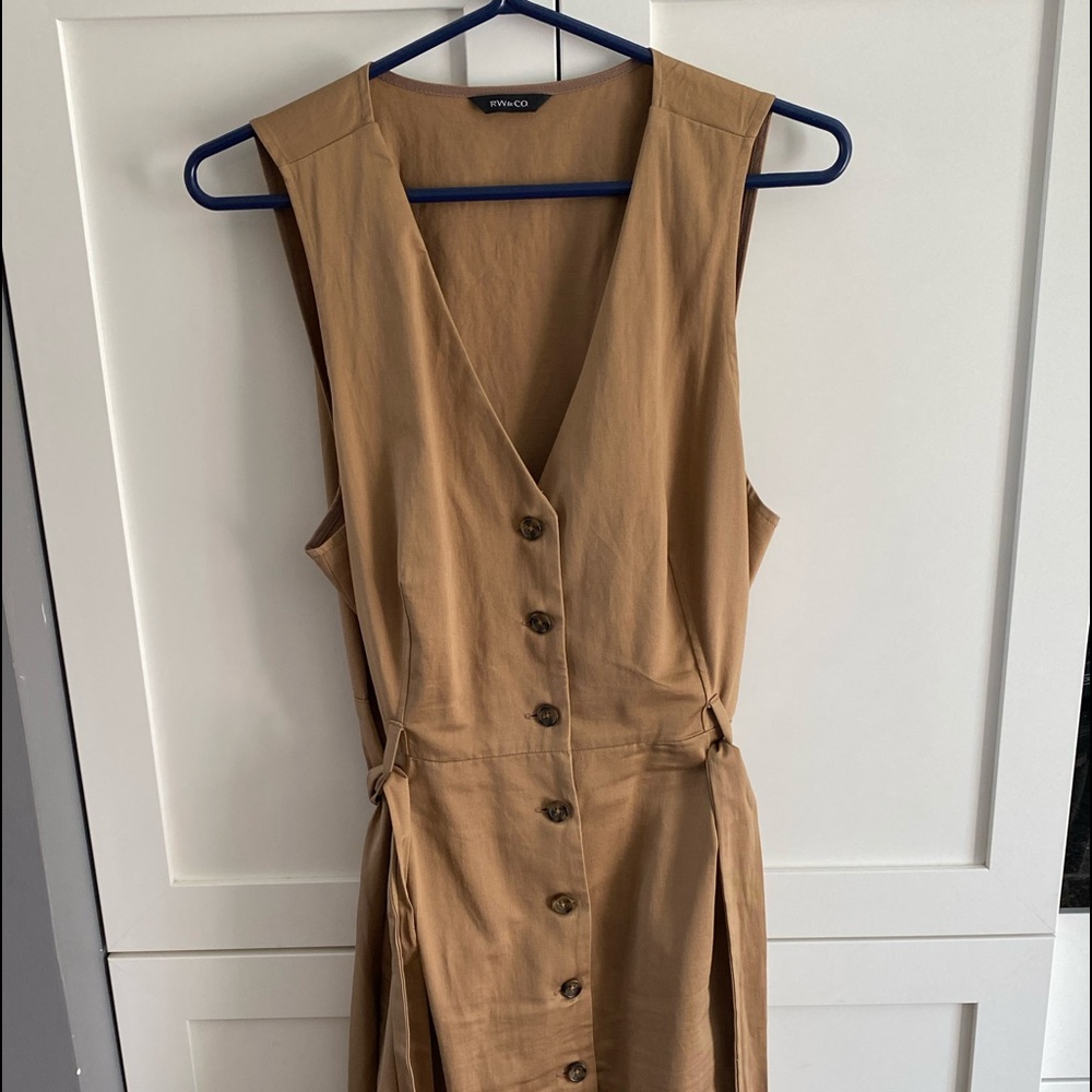 Tan buttoned dress